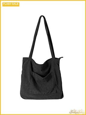Women's Corduroy Tote Bag, Large Shoulder Hobo Handbag Office Work
